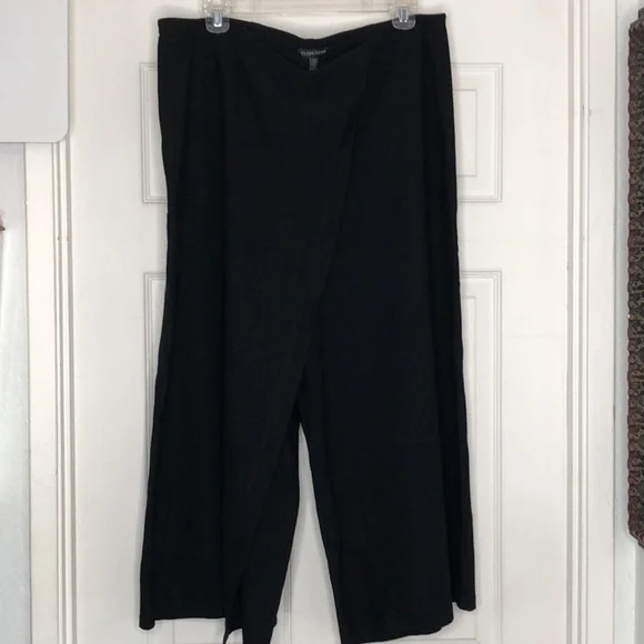 Eileen Fisher Cropped Crossover Wide Leg Pants - Picture 6 of 12